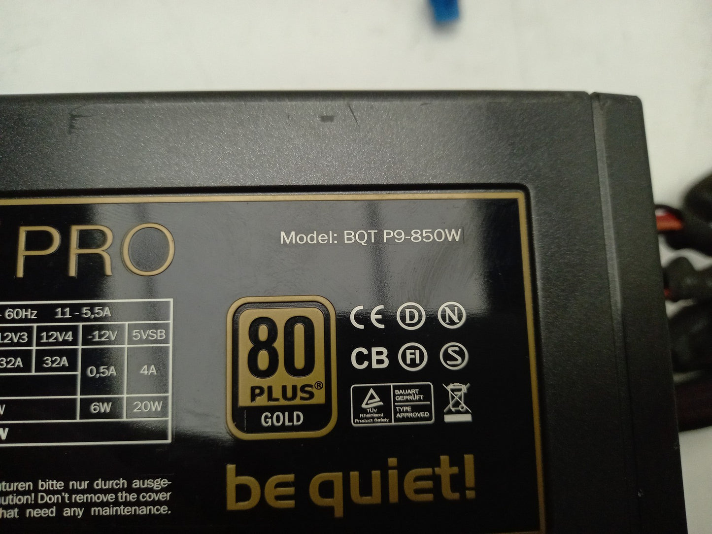 BeQuiet! Dark Power Pro P9 850W Modular ATX Power Supply Unit BQT P9-850W