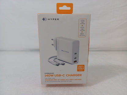 Targus HyperJuice GaN 140W PD 3.1 USB-C Charger With Travel Plugs - HJG140WW