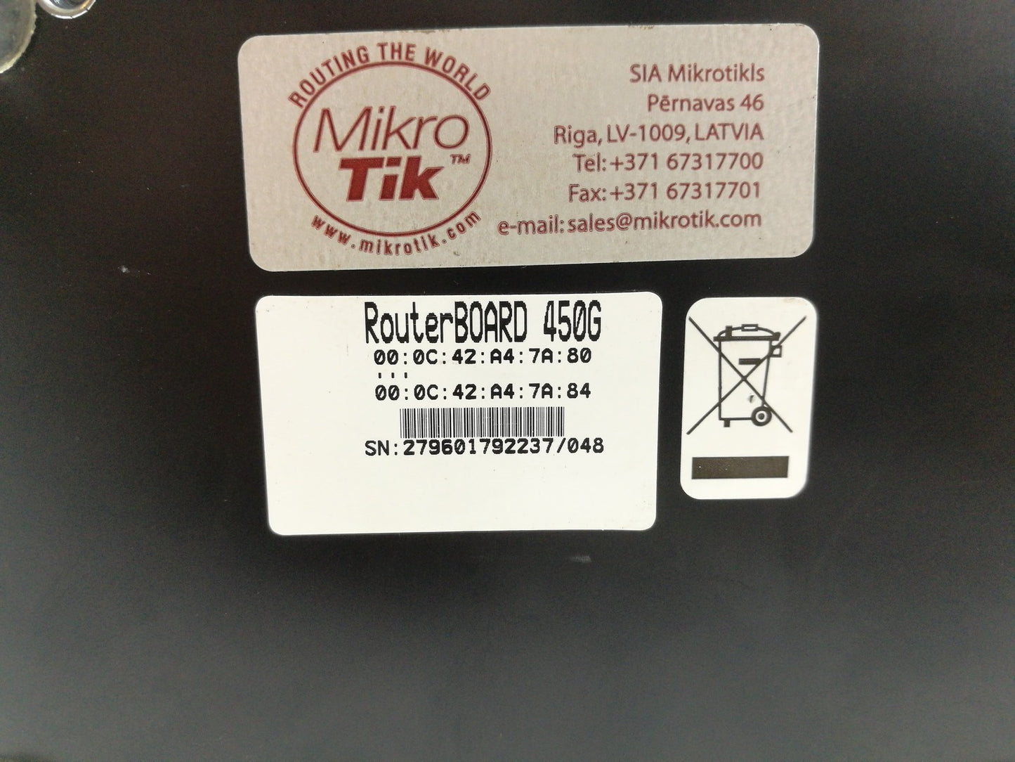 MikroTik RouterBoard 450G 5 Port Gigabit Router - With Power Supply