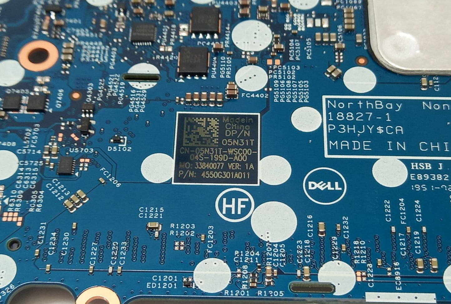 Dell Latitude 5300 Laptop Motherboard i5-8265U 1.60 GHz CPU DDR4 05N31T 5N31T