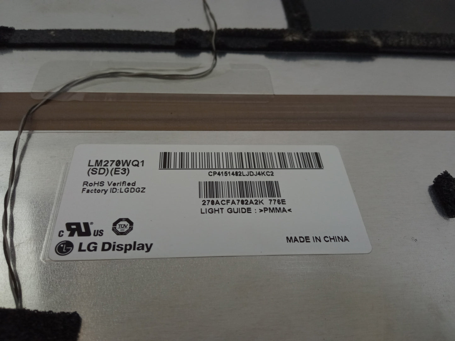Apple iMac 27" LCD Display Replacement Screen LM270WQ1 (SD)(E3)