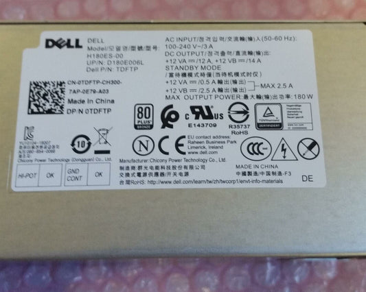 Dell Precision 3420 SFF 180W Power Supply Unit 0TDFTP TDFTP