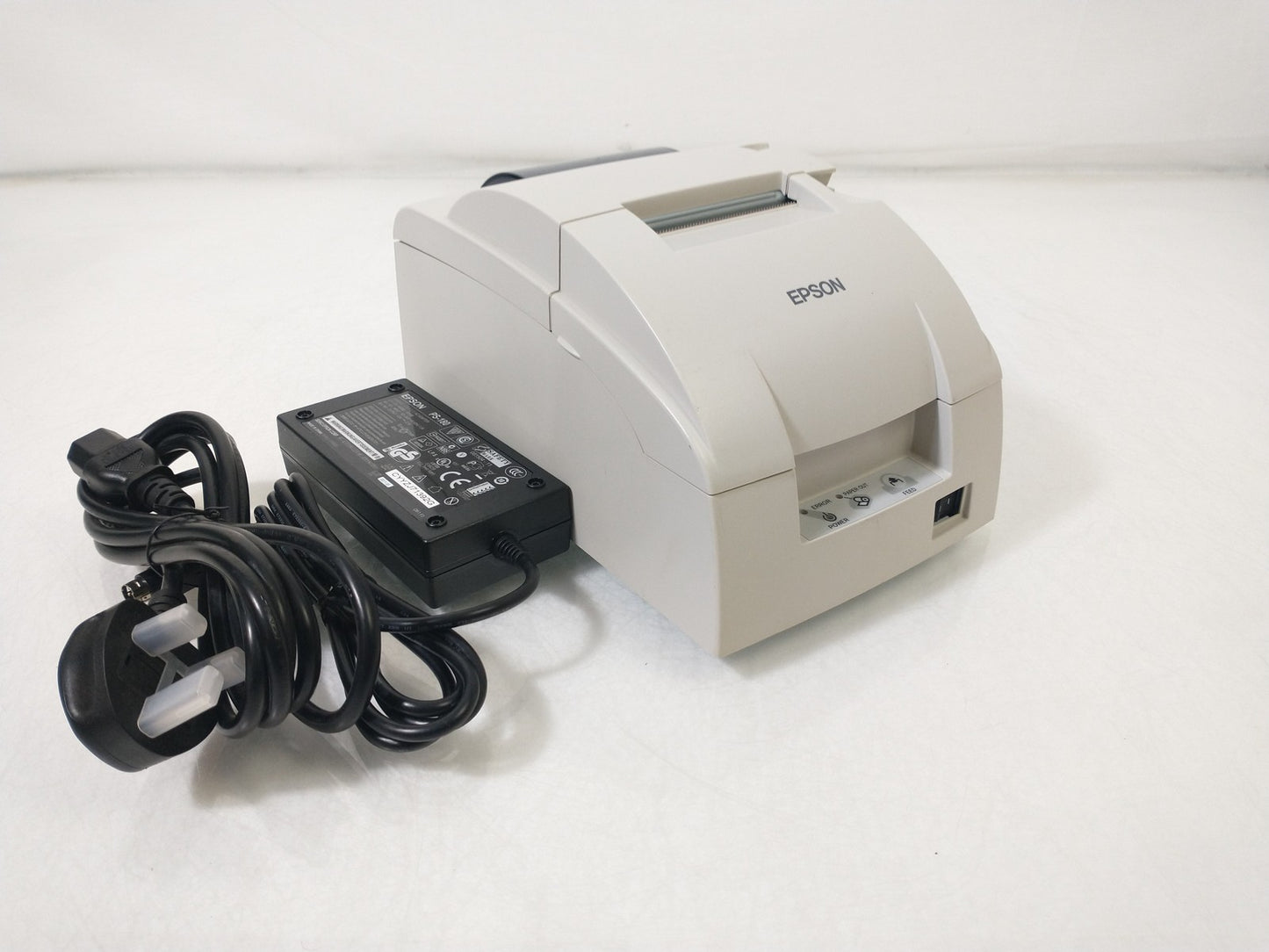 Epson Micros TM-U220B M188B White Parallel Port Thermal Receipt Printer w/ PSU