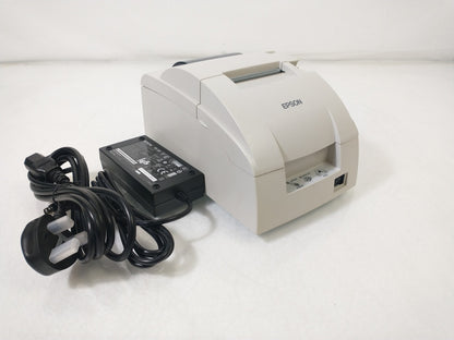 Epson Micros TM-U220B M188B White Parallel Port Thermal Receipt Printer w/ PSU