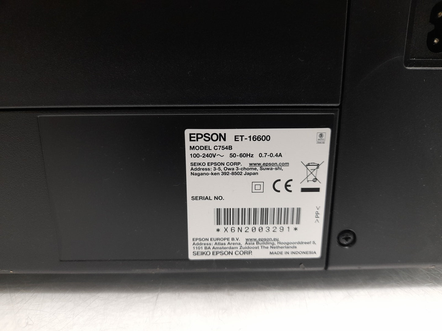 Epson C754B ET-16600 EcoTank A3+ Multifunction InkJet Colour Printer