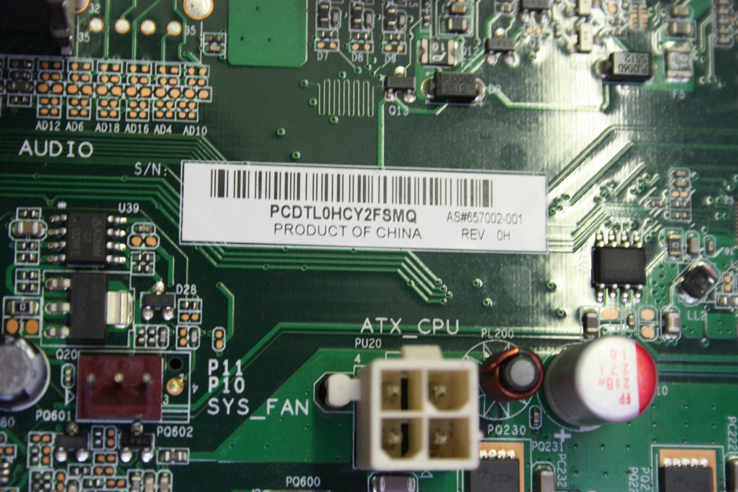 HP Pro 3400 MT Socket LGA1155 Motherboard With I/O Shield 657002-001