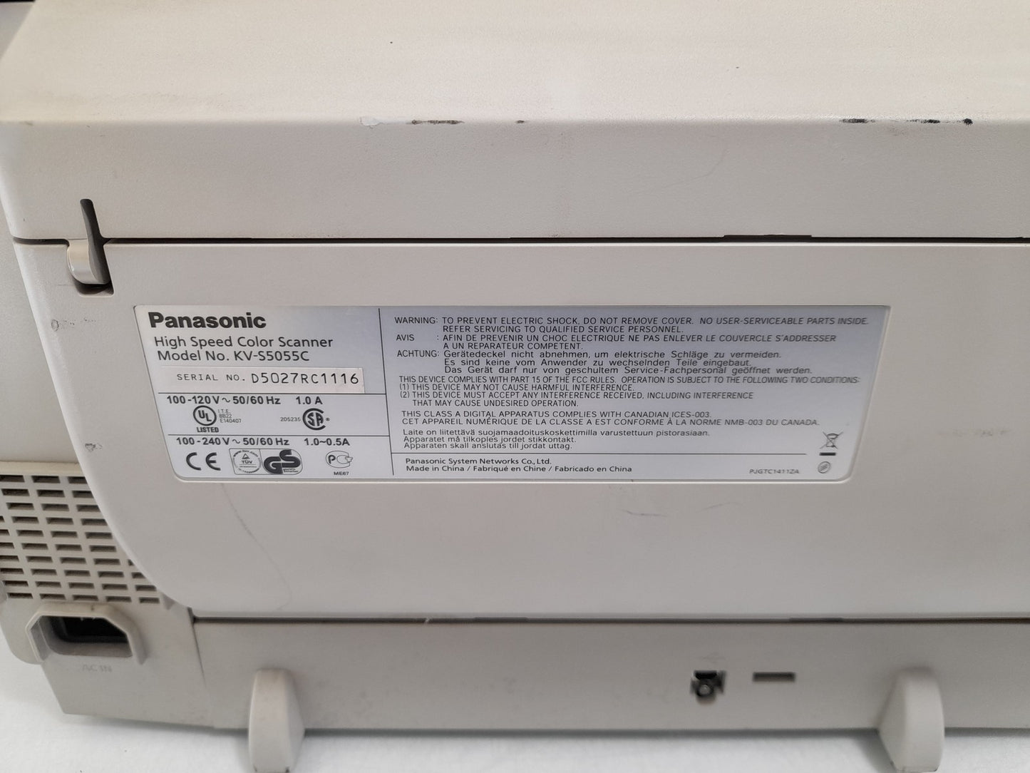 Panasonic KV-S5055c A3 A4 Duplex Colour Document Scanner - Faulty