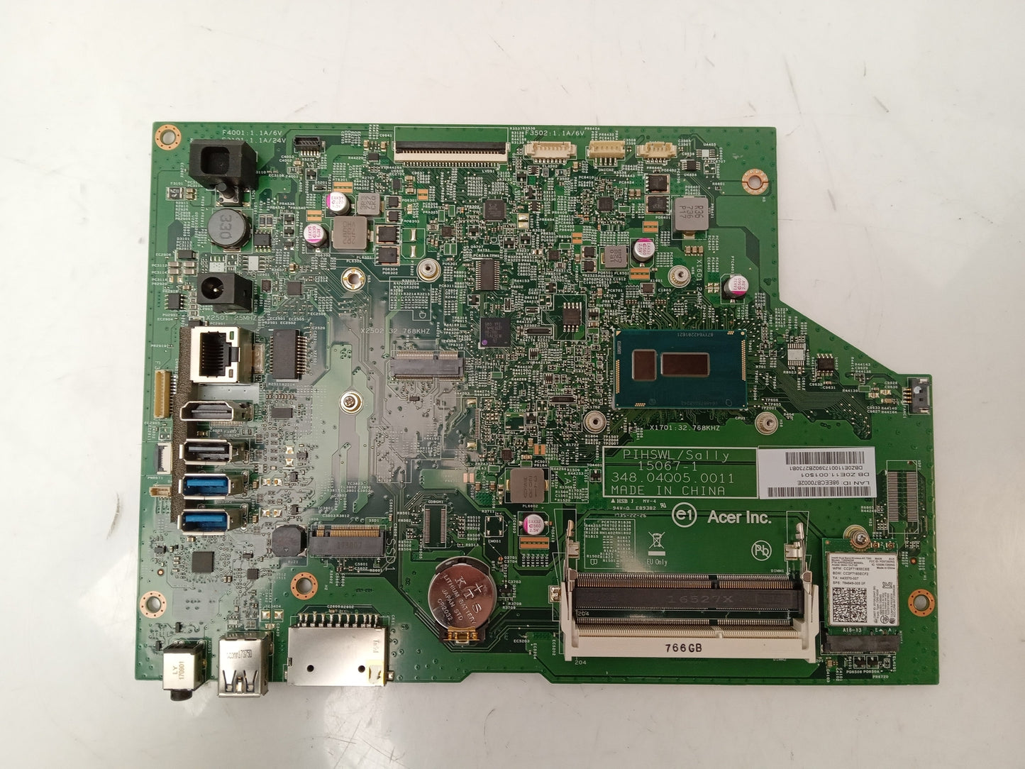 Acer CA24I Celeron 3215U DDR3 Motherboard 348.04Q05.0011 PIHSWL/Sally 15067-1