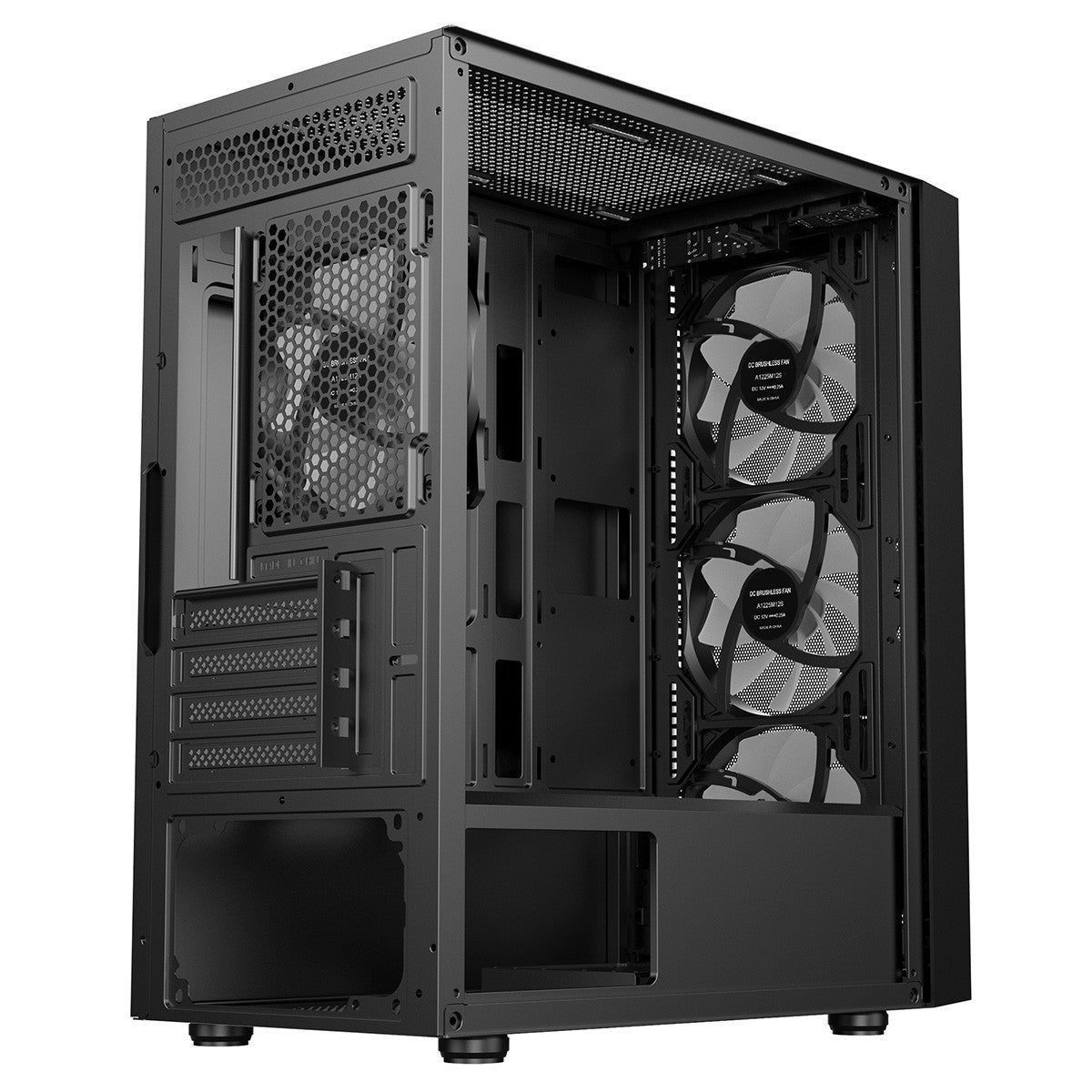 CiT Luna Airflow Micro-ATX Black PC Gaming Case Mesh Front Panel ‎CIT-LUNA-BLK