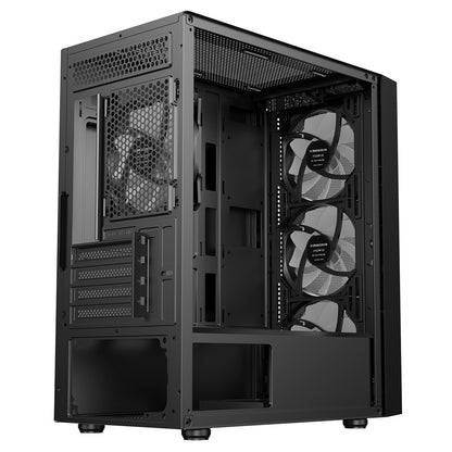 CiT Luna Airflow Micro-ATX Black PC Gaming Case Mesh Front Panel ‎CIT-LUNA-BLK