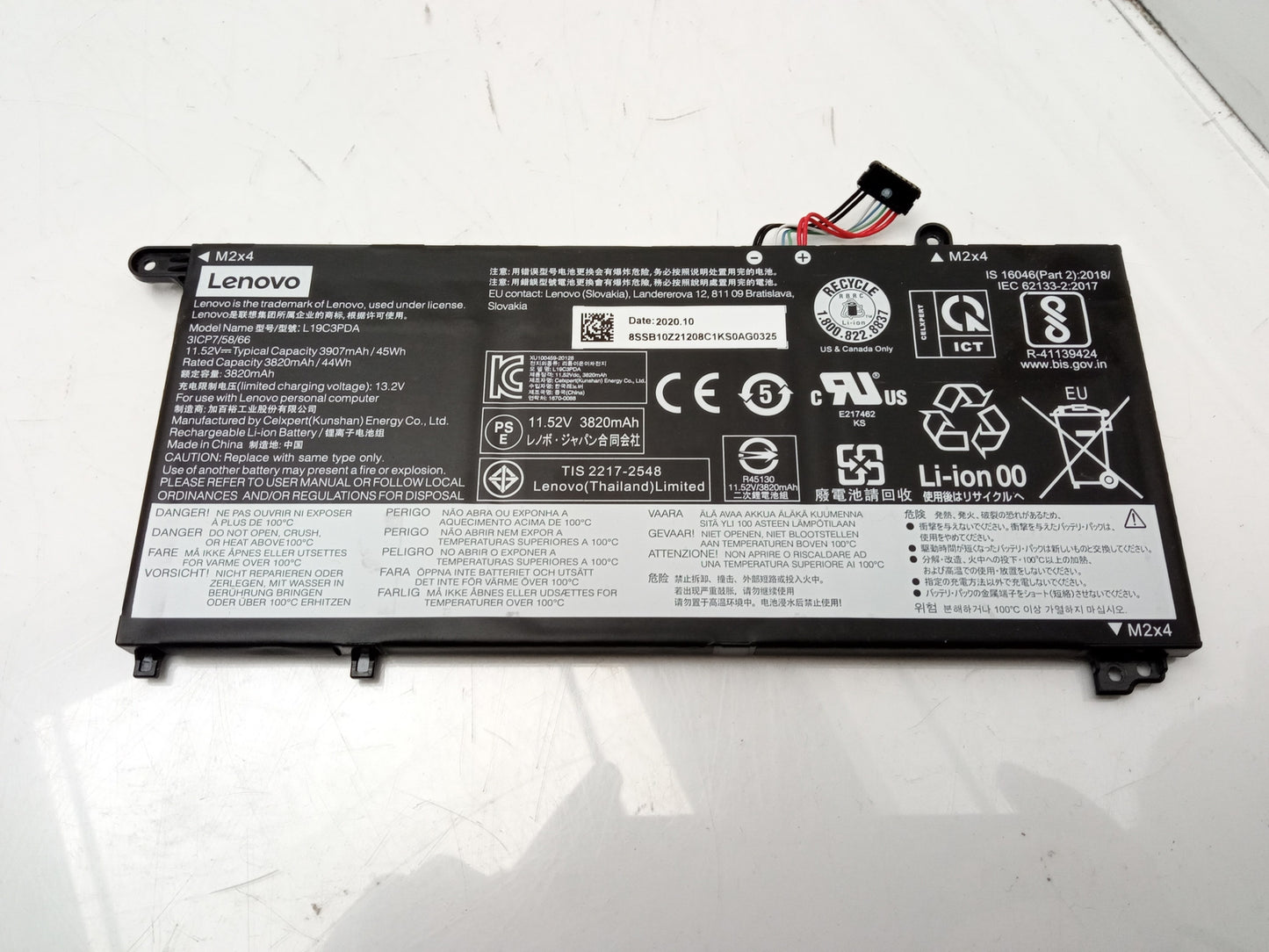 Lenovo 45Wh 11.52V 3820mAh Replacement Laptop Battery L19C3PDA