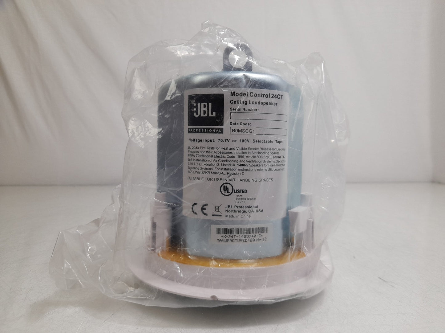 JBL Control 24CT 4" 2 Way Ceiling Loudspeaker