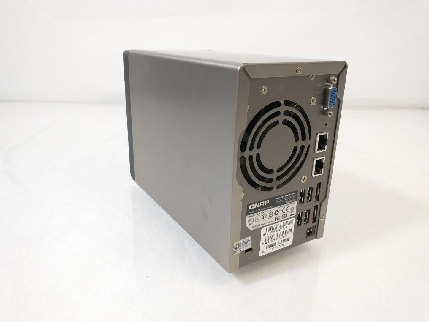 Qnap TS-239 Pro II+ 2 Bay Network Attached Storage 2TB (2x 1TB)- No Power Supply