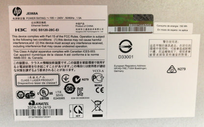 HP A5120-24G JE068A 24 Port Gigabit Network Switch - With Rack Ears