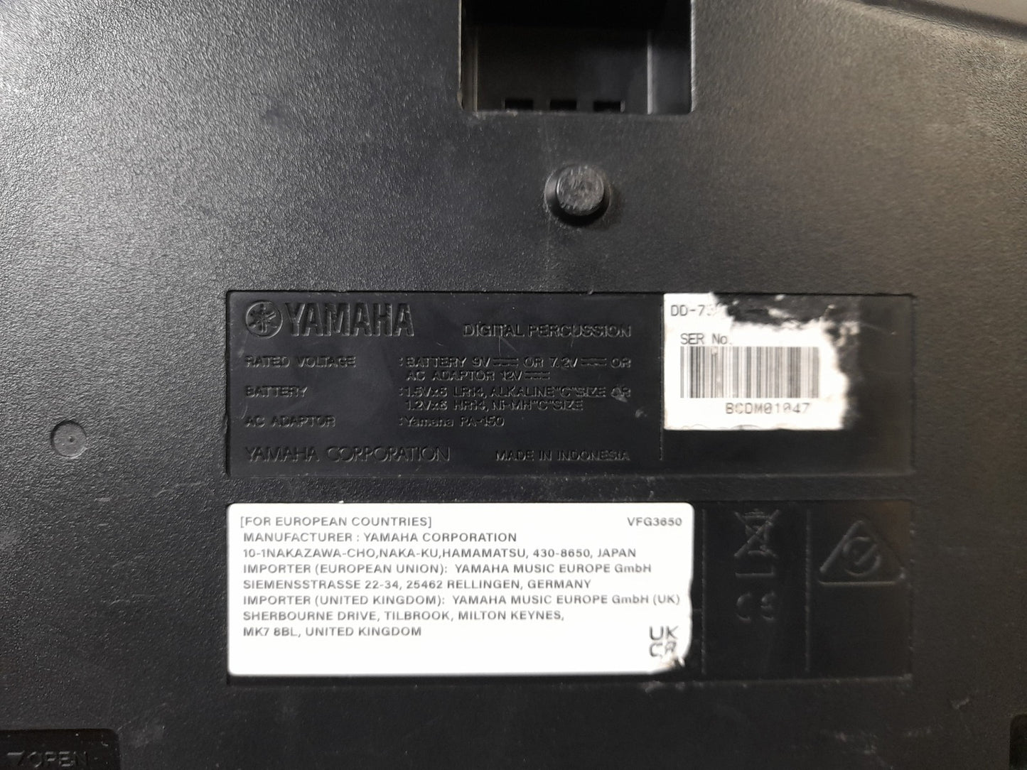 Yamaha DD-75 Digital Drum Kit - Cracked Casing / Missing Dial - No Accessories