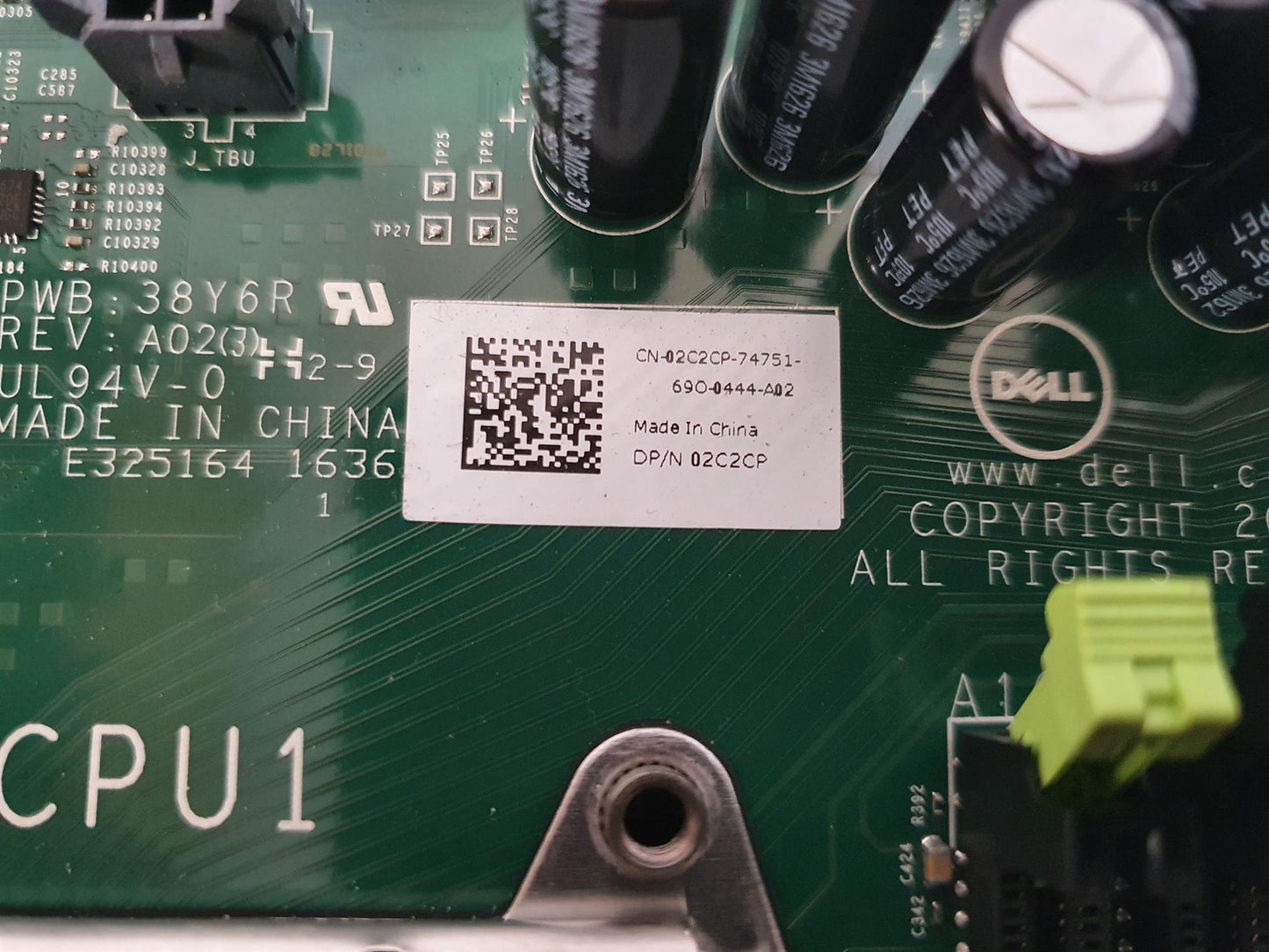 Dell PowerEdge R630 Socket LGA2011-3 DDR4 Server Motherboard 02C2CP 2C2CP