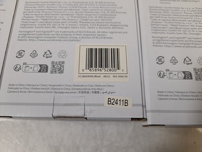 Job Lot 4x Kensington K52800WW ErgoSoft Wrist Rest - For Slim Keyboards