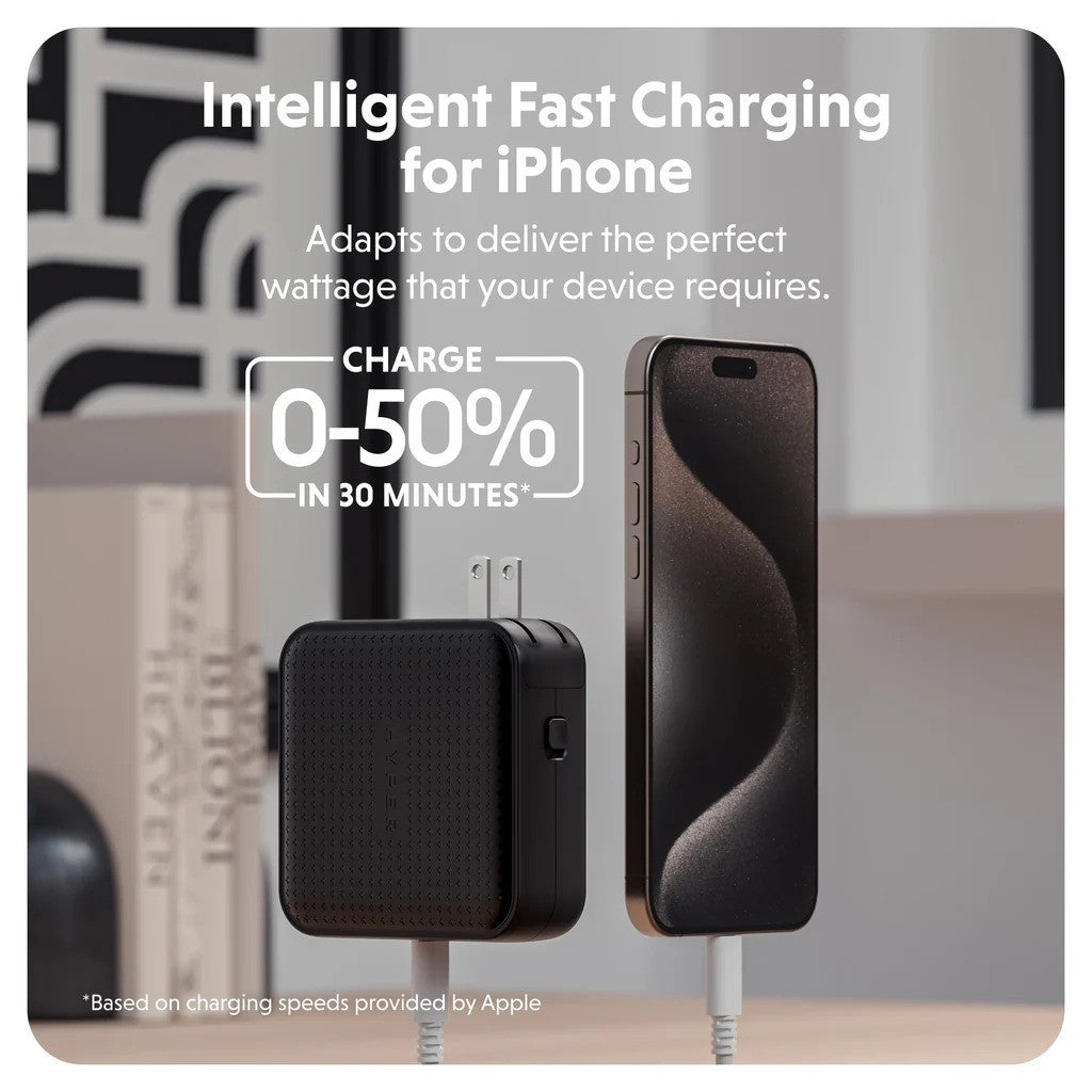 Targus HyperJuice 100W USB-C GaN Travel Charger Black HJ1002BKWWGL