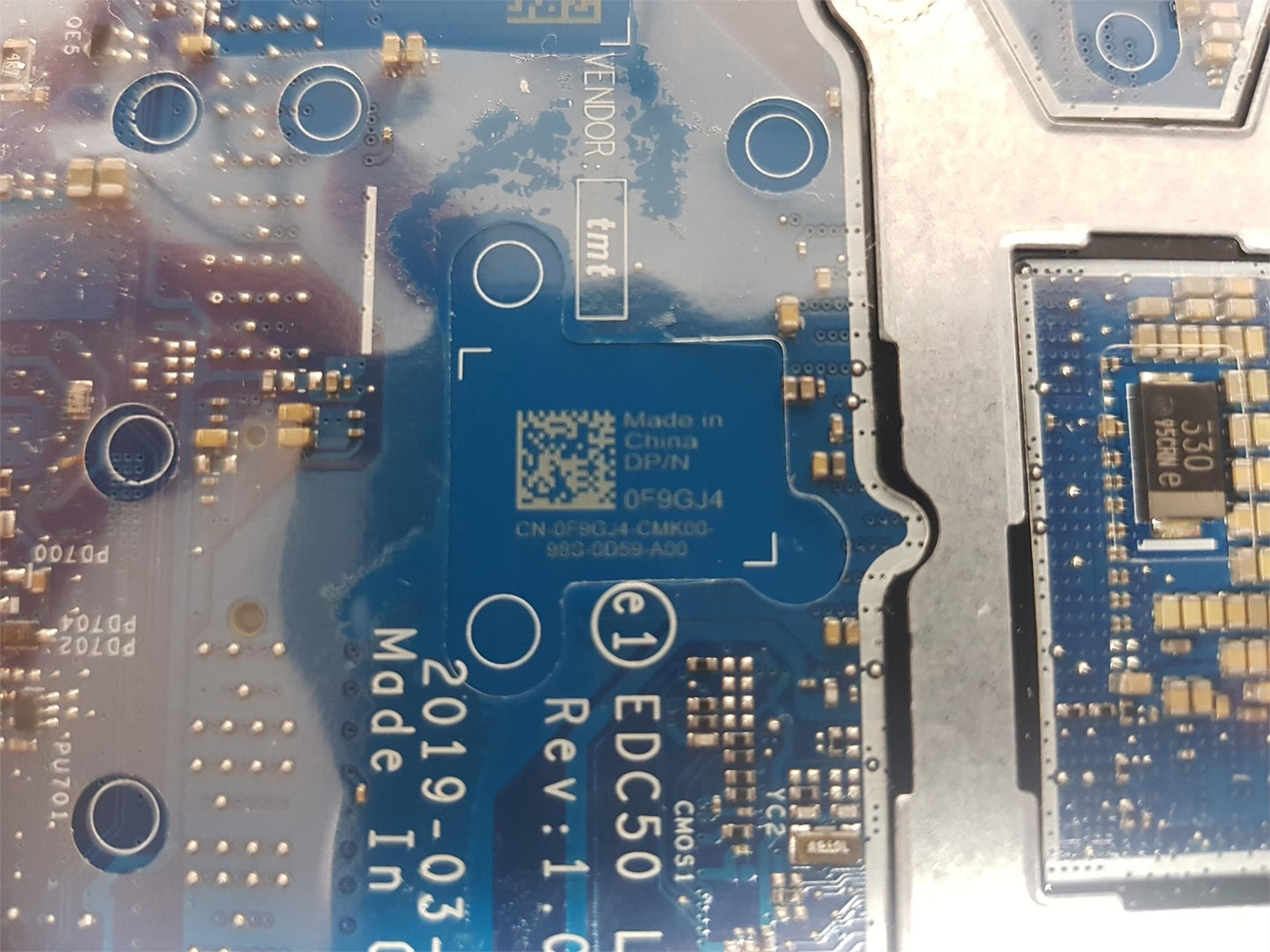 Dell Latitude 5500 Laptop Motherboard with i5-8265U CPU 0F9GJ4 F9GJ4 LA-G901P