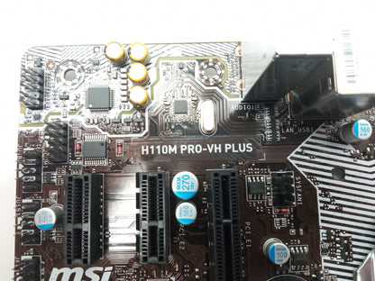 MSI H110M PRO-VH PLUS DDR4 PCI-E Socket LGA1151 Motherboard With I/O Shield
