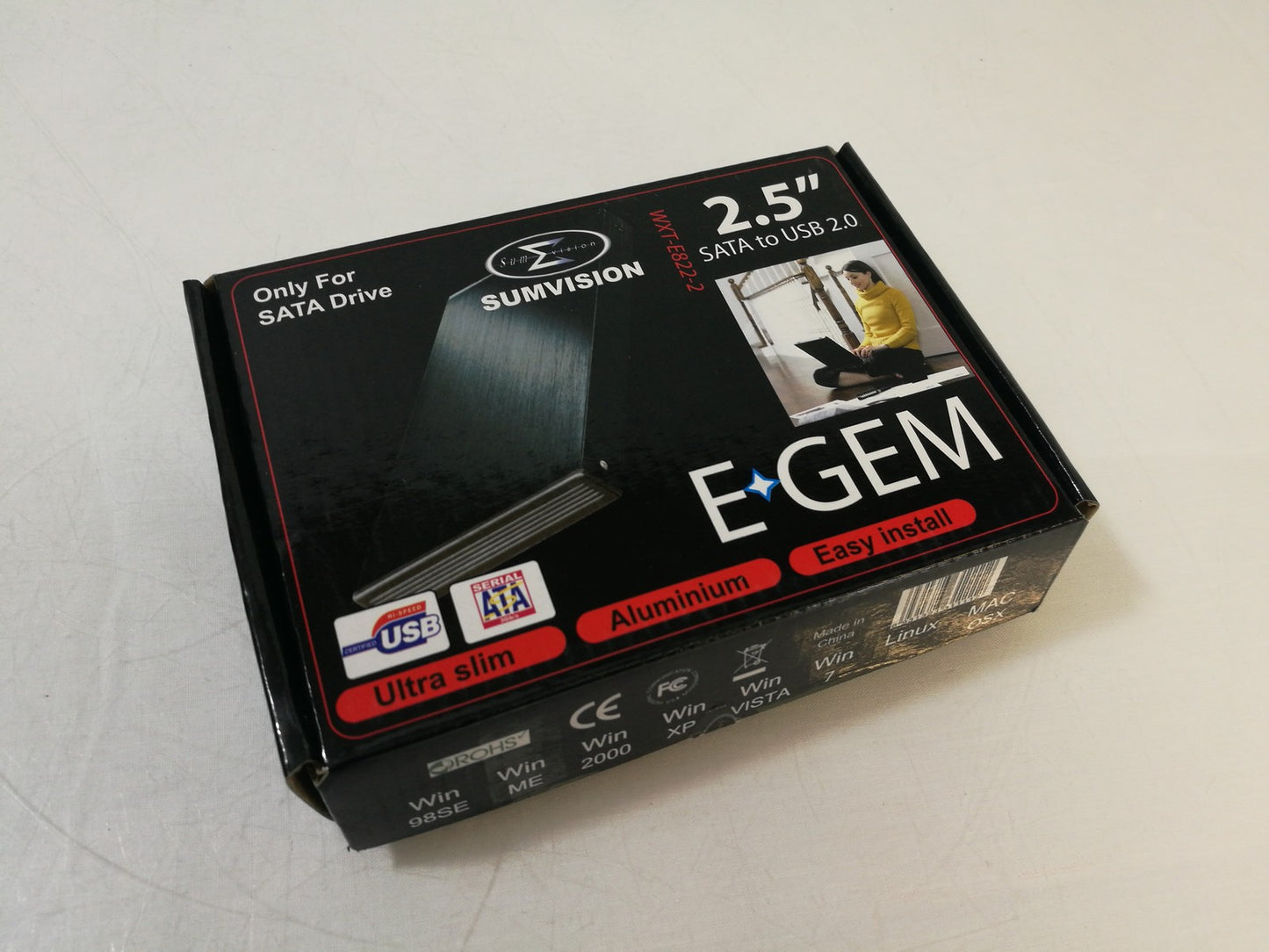 Job Lot 28x Sumvision WXT-E822-2 E-GEM 2.5" Sata To USB External HDD Enclosures