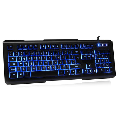 CiT Avenger Illuminated 3 Colour LED Backlight Gaming Keyboard & Mouse