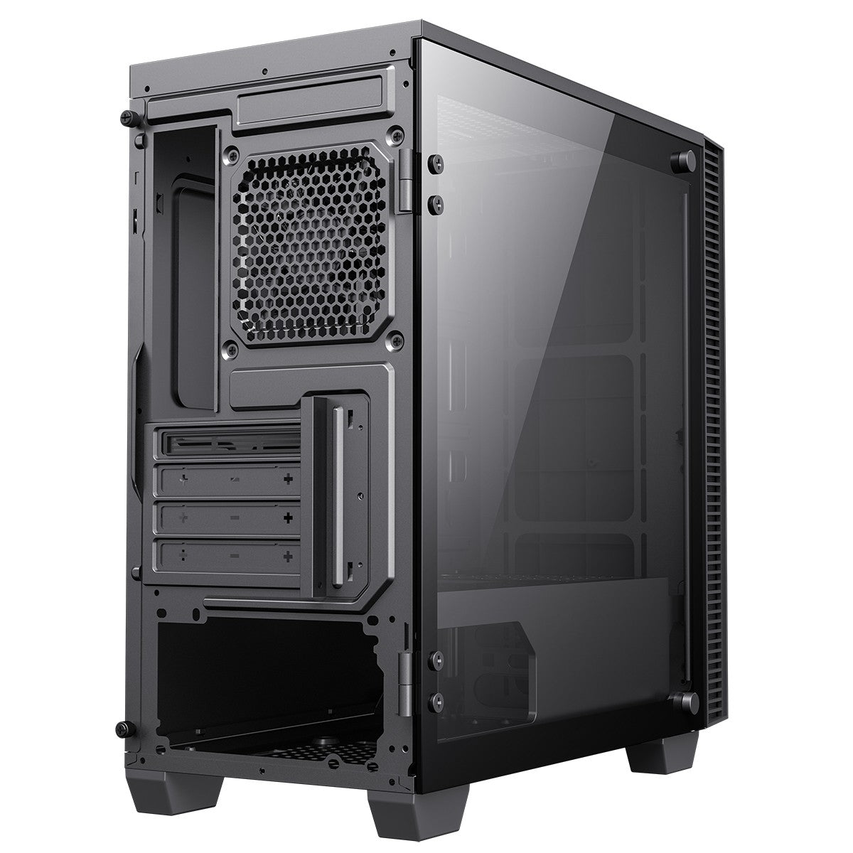 GameMax Mini Abyss ARGB mATX PC Black Gaming Case w/ Infinity RGB Front Panel