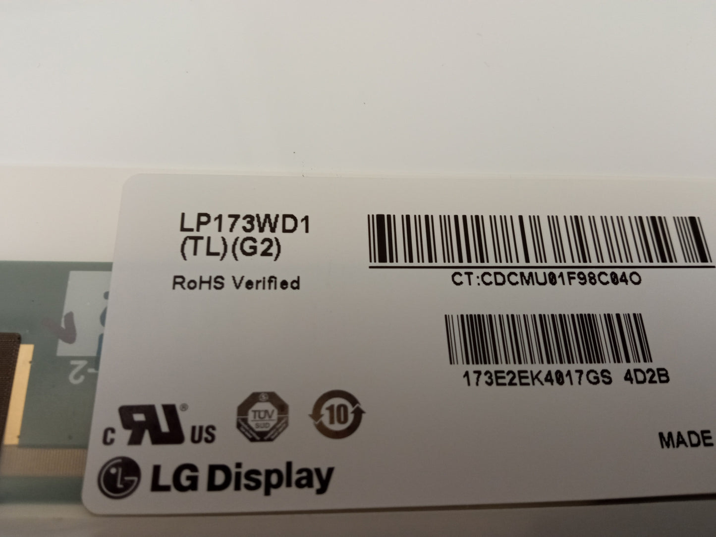 LG Display LP173WD1 (TL)(G2) 17.3" Replacement LCD Display Panel
