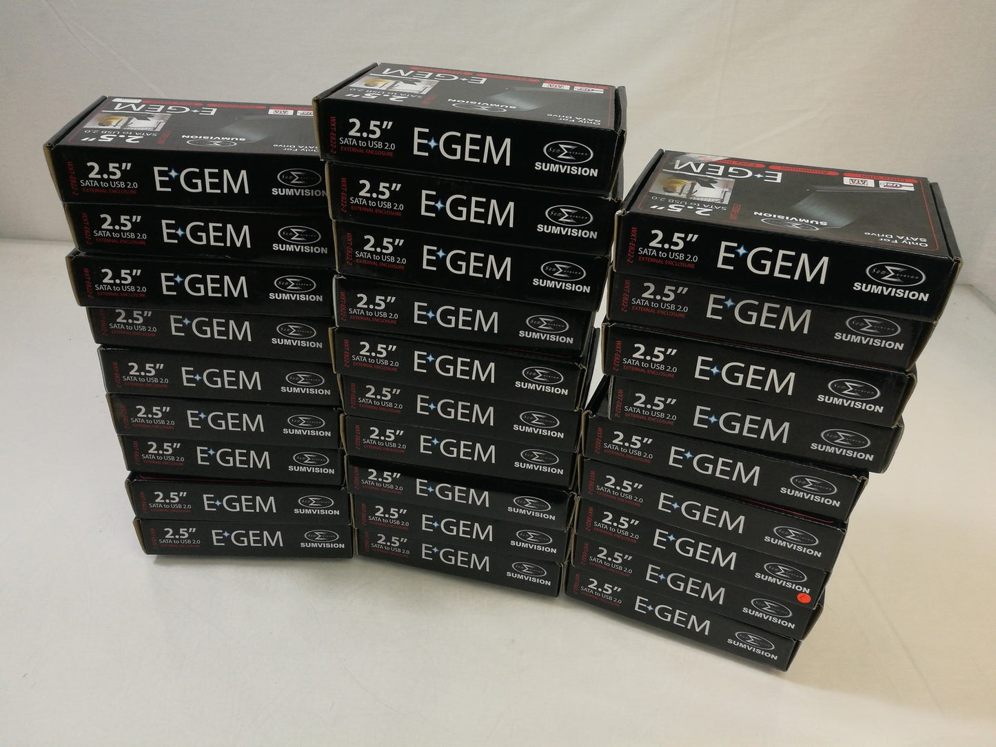 Job Lot 28x Sumvision WXT-E822-2 E-GEM 2.5" Sata To USB External HDD Enclosures