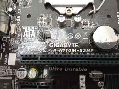 Gigabyte GA-H110M-S2HP Socket LGA1151 DDR4 Micro ATX Motherboard with I/O Shield