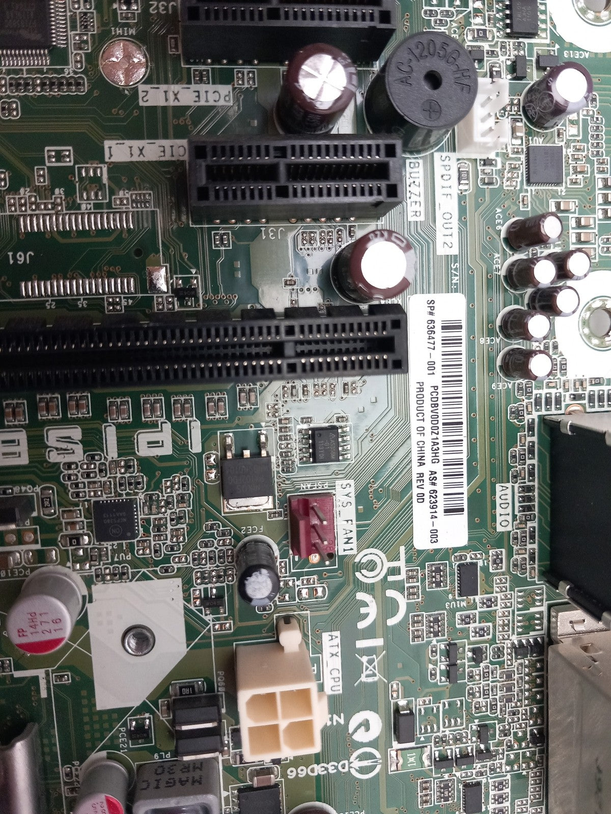 HP IPISB-CH Socket LGA1155 Motherboard With I/O Shield 623914-003 636477-001