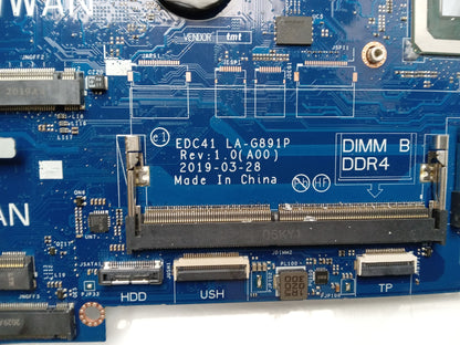 Dell Latitude 5400 Laptop Motherboard With i5-8365U 1.60GHz DDR4 LA-G891P 0F2MCY
