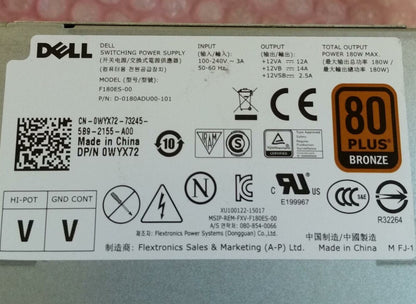 Dell OptiPlex 3040 5040 7040 SFF 180W Power Supply Unit 0WYX72 WYX72