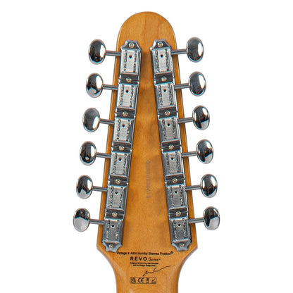 Vintage REVO Series 'Surfmaster Thinline 12' Electric Guitar ~ Boulevard Black