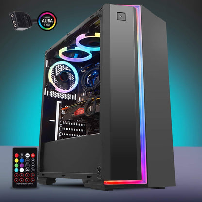 GameMax Starlight Mid-Tower Black RGB PC Gaming Case GMX-STARLIGHT