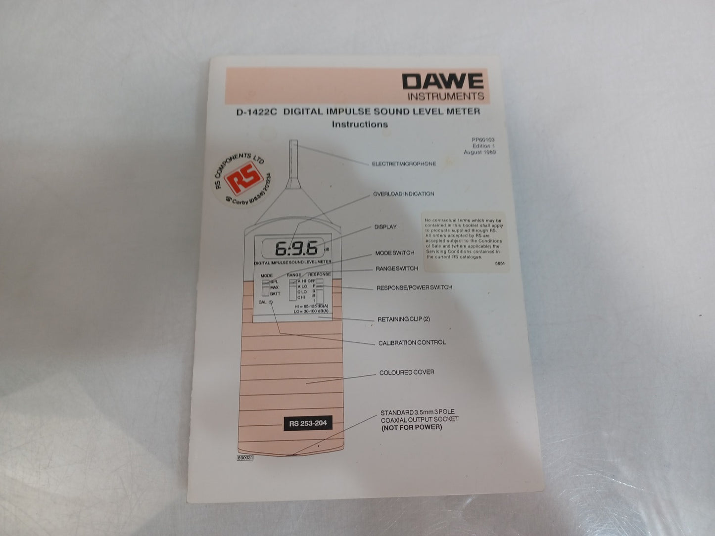 Dawe Instruments D-1422C Digital Impulse Sound Level Meter