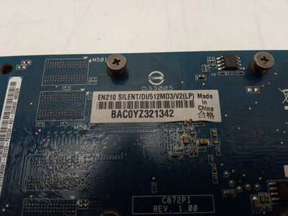 ASUS GeForce 210 512MB Low Profile Graphics Card EN210 Silent/DI/512MD3/V2(LP)