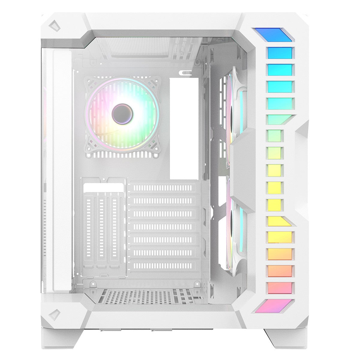 CiT Pro Android X Gaming Cube ATX Mid-Tower Dual Chamber White PC Computer Case