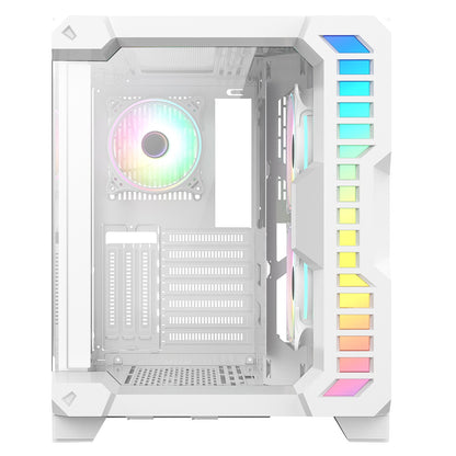 CiT Pro Android X Gaming Cube ATX Mid-Tower Dual Chamber White PC Computer Case