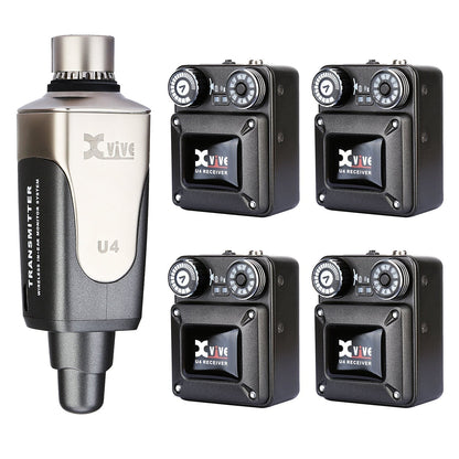 Xvive XU4R4 2.4 GHz In-Ear Monitor Wireless System - With 4 Receivers