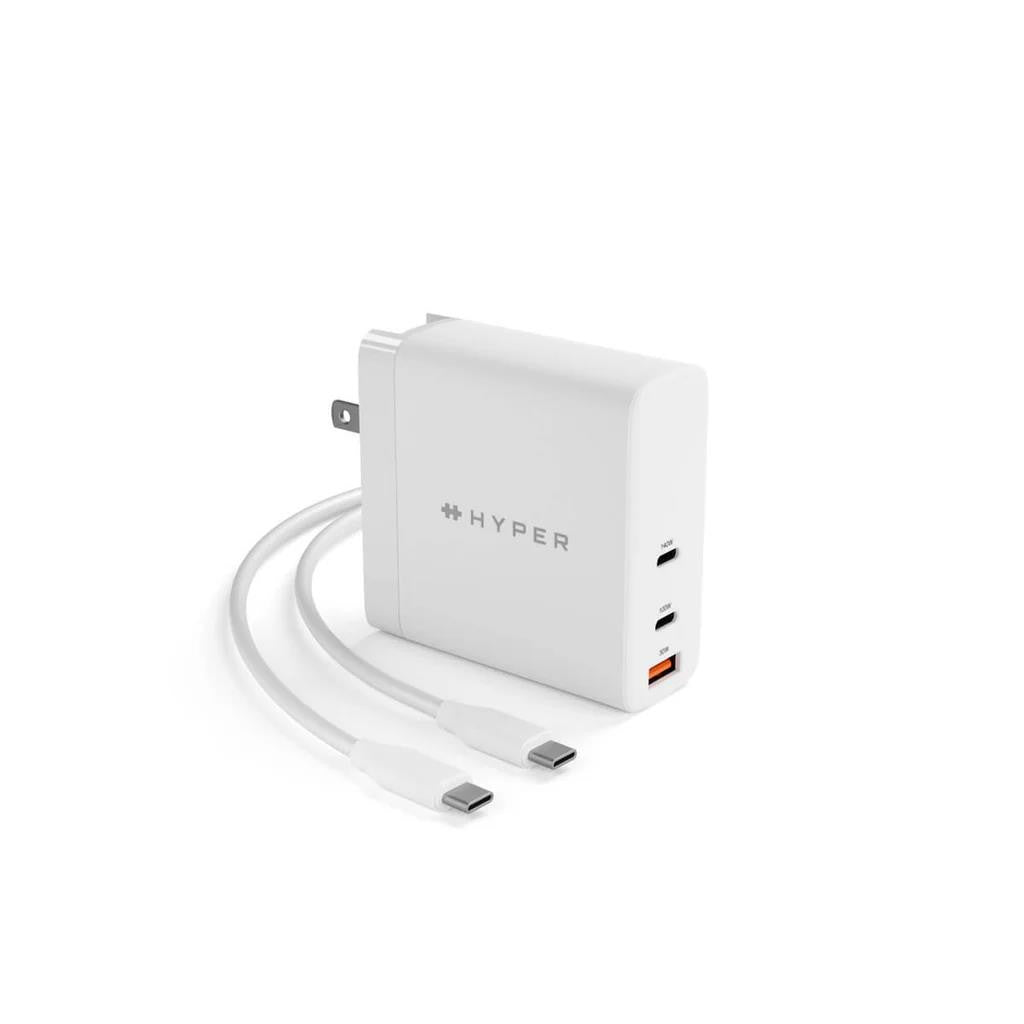 Targus HyperJuice GaN 140W PD 3.1 USB-C Charger With Travel Plugs - HJG140WW