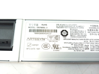 ARTESYN DS760SL-3 760W HotSwap Server Power Supply Unit 