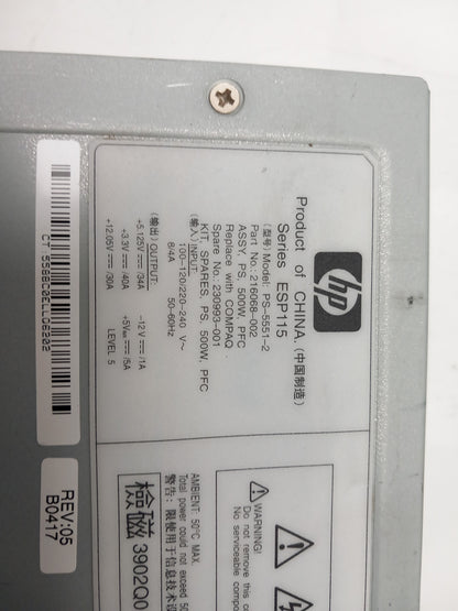 HP Compaq ML370 500W Server Power Supply Unit 216068-002 230993-001