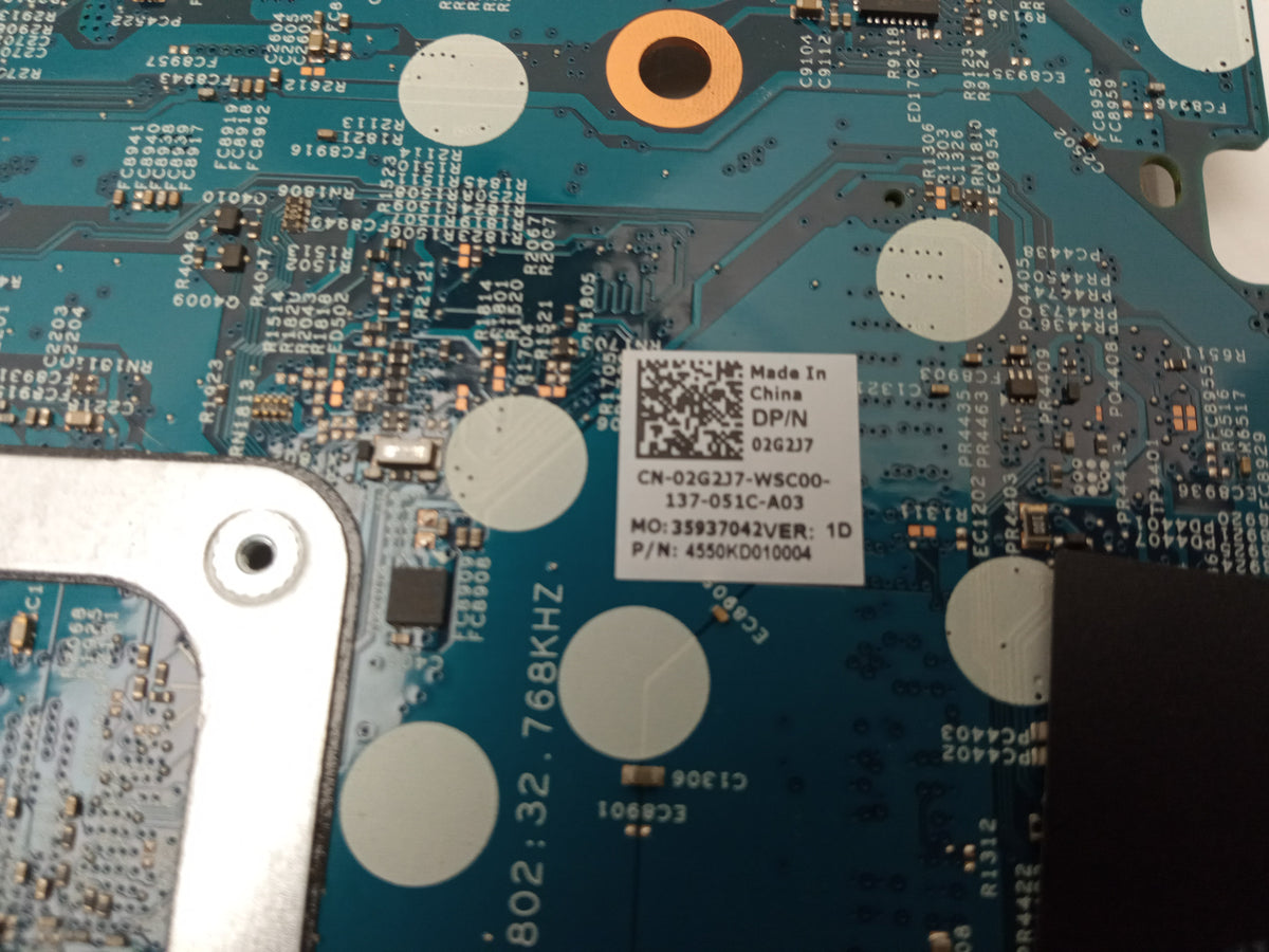 Dell Latitude 3410 Laptop Motherboard with i3-10110U 2.10 GHz CPU 02G2J7 2G2J7