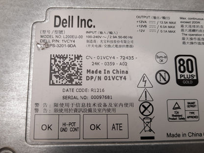 Dell OptiPlex 7010 9010 780 790 990 200W Power Supply Unit 01VCY4 1VCY4