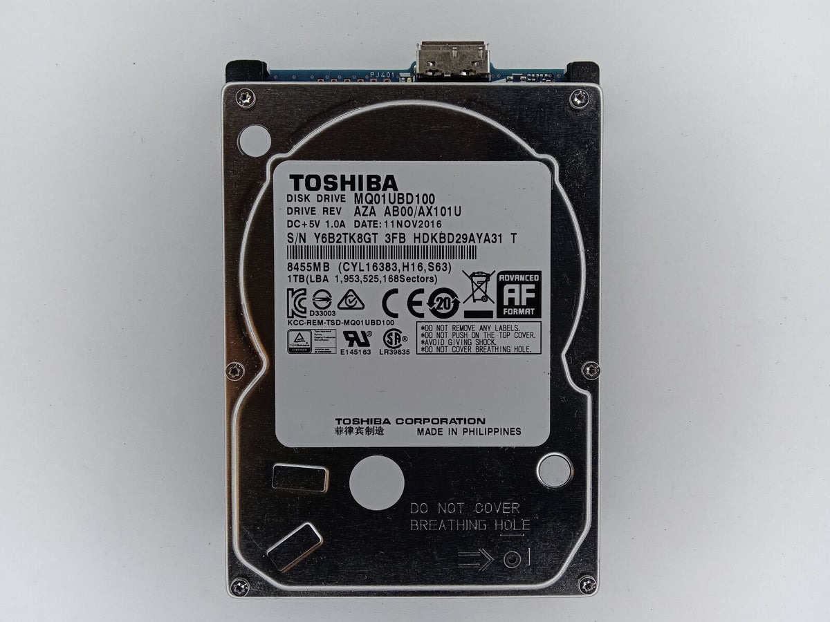 Toshiba MQ01UBD100 1TB 2.5" External USB 3.0 Hard Disk Drive HDD