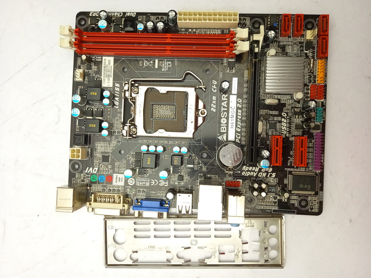 BioStar H61MGC Socket LGA1155 DDR3 Micro ATX Motherboard With I/O Shield