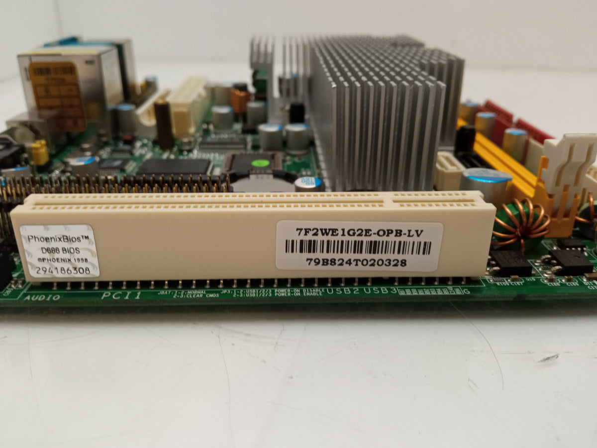 Jetway 7F2WE1G2E-OPB-LV 1.2Ghz CPU DDR2 Mini ITX Motherboard with I/O shield 