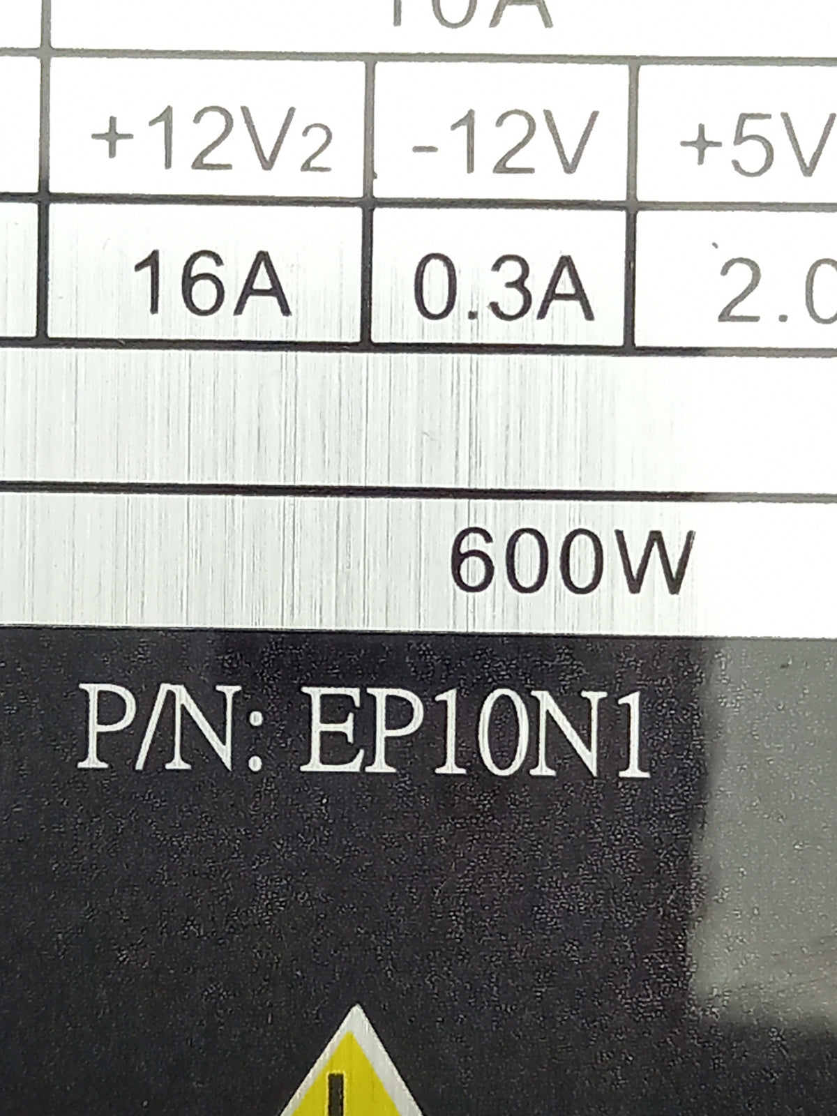 Evo Labs Pentium P4 600W Power Supply Unit E-600BR EP10N1 