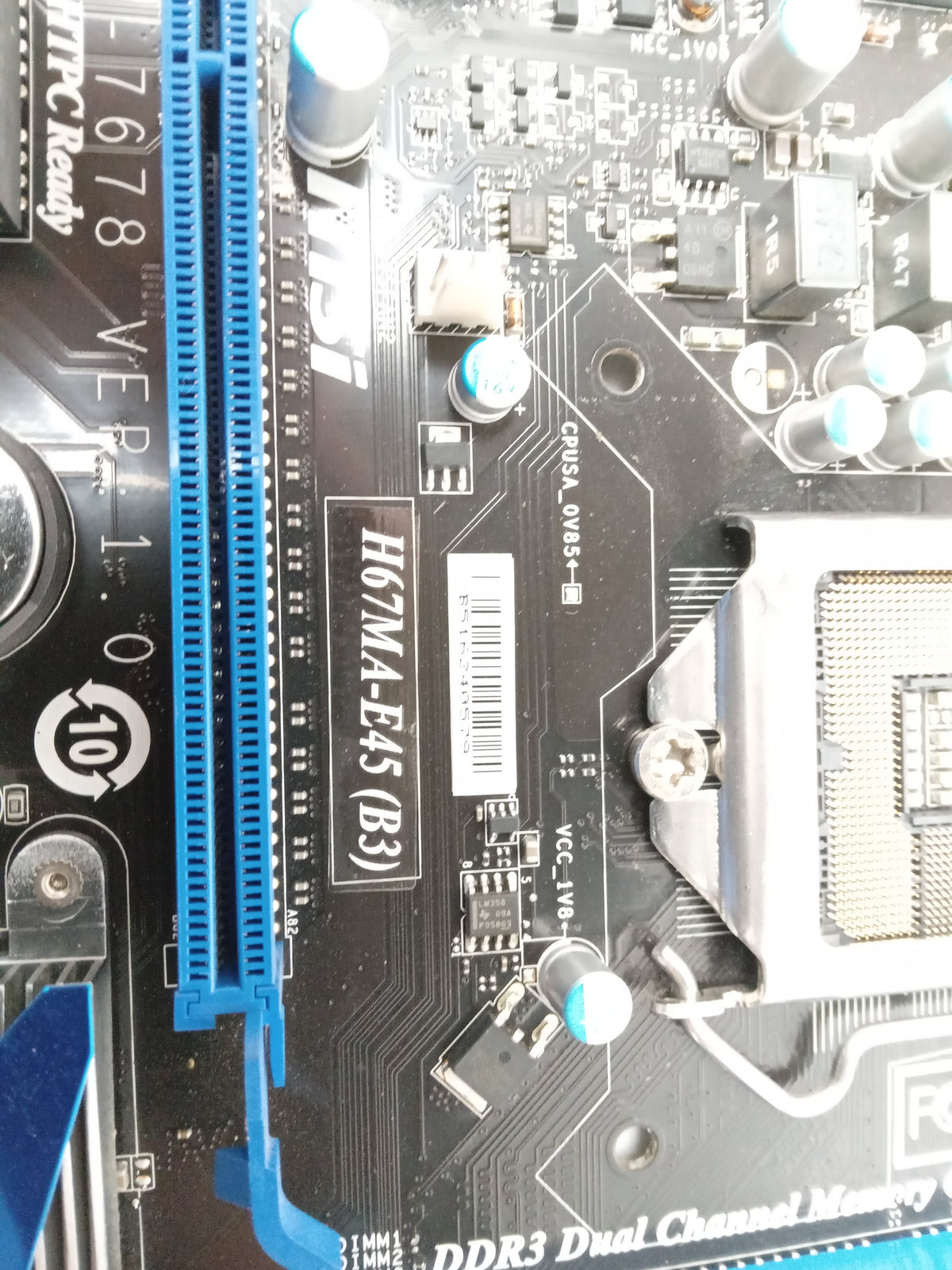 MSI H67MA-E45 (B3) Socket LGA1155 DDR3 MicroATX Motherboard with I/O Shield